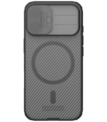 Juodas / skaidrus dėklas Apple iPhone 17 telefonui "Nillkin CamShield PRO Magnetic Hard Case"