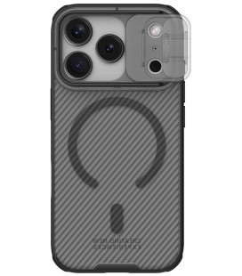 Juodas / skaidrus dėklas Apple iPhone 17 Pro / 18 Pro telefonui "Nillkin CamShield PRO Magnetic Hard Case"