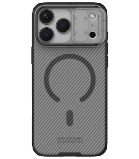 Juodas / skaidrus dėklas Apple iPhone 17 Pro Max telefonui "Nillkin CamShield PRO Magnetic Hard Case"