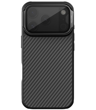 Juodas dėklas Apple iPhone 17 Pro / 18 Pro telefonui "Nillkin CarboProp Aramid Magnetic Case"