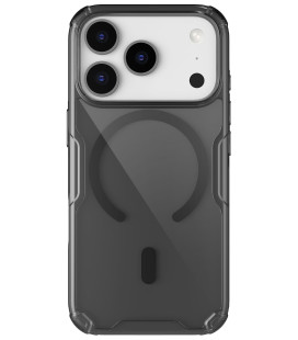 Juodas / skaidrus dėklas Apple iPhone 17 Pro telefonui "Nillkin Nature TPU PRO Magnetic Cover"