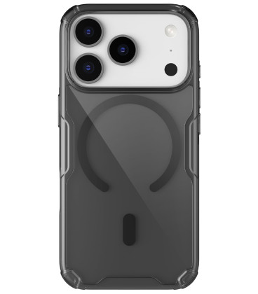 Juodas / skaidrus dėklas Apple iPhone 17 Pro telefonui "Nillkin Nature TPU PRO Magnetic Cover" Juodas / skaidrus dėklas Apple iPhone 17 Pro telefonui "Nillkin Nature TPU PRO Magnetic Cover"