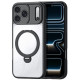 Juodas / skaidrus dėklas Apple iPhone 17 Pro Max / 18 Pro Max telefonui "Dux Ducis Aimo Magnetic Stand"
