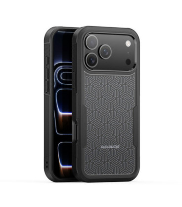 Dėklas Dux Ducis Shld Apple iPhone 17 Pro juodas (Triangle Pattern)