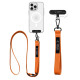 Oranžinė dirželis per / ant peties telefonui "Tech-Protect C6S Rope Crossbody"