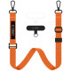 Oranžinė dirželis per / ant peties telefonui "Tech-Protect C6S Rope Crossbody"