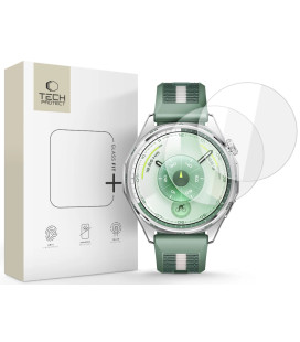 Apsauginis grūdintas stiklas Huawei Watch GT 6 (46 mm) laikrodžiui "Tech-Protect Glass Fit+ 2-Pack"