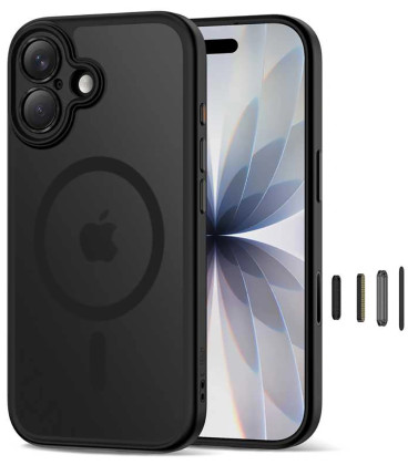 Matinis juodas dėklas Apple iPhone 17 telefonui "Tech-Protect MagPeak Magsafe CC" Matinis juodas dėklas Apple iPhone 17 telefonui "Tech-Protect MagPeak Magsafe CC"