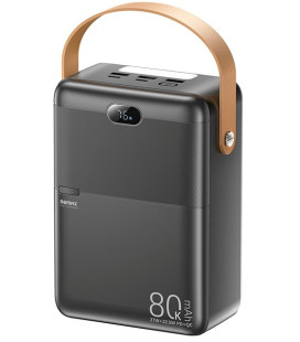 Juoda Išorinė baterija Power Bank 22.5W 80000mAh "Remax RPP-118"