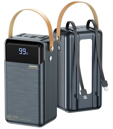 Pilka Išorinė baterija Power Bank 22.5W 60000mAh "Remax RPP-565"