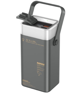 Pilka Išorinė baterija Power Bank 22.5W 40000mAh "Remax RPP-596"