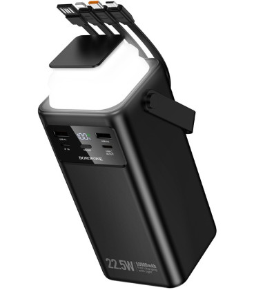 Juoda Išorinė baterija Power Bank 22.5W 50000mAh "Borofone BJ65A"