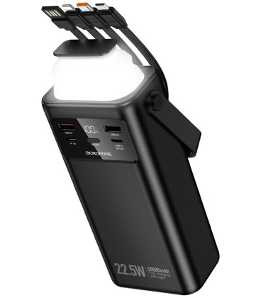 Juoda Išorinė baterija Power Bank 22.5W 30000mAh "Borofone BJ65"