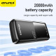 Juoda Išorinė baterija Power Bank PD20W / QC22.5W 20000mAh "Awei P13K"