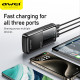 Juoda Išorinė baterija Power Bank PD20W / QC22.5W 20000mAh "Awei P13K"