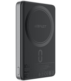 Juoda Išorinė baterija Power Bank PD20W 10000mAh "Acefast M12-10000 Magnetic Wireless"