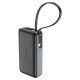 Juoda Išorinė baterija Power Bank PD30W 10000mAh "Acefast M7-10000 With Cable"