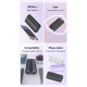 Juoda Išorinė baterija Power Bank 5V/2.4A 20000mAh "Awei P19K"