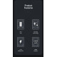 Juoda Išorinė baterija Power Bank 5V/2.1A 10000mAh "Awei P5K"