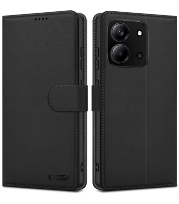 Juodas atverčiamas dėklas Xiaomi Redmi 15C 5G / Poco C85 5G telefonui "Tech-Protect Wallet"