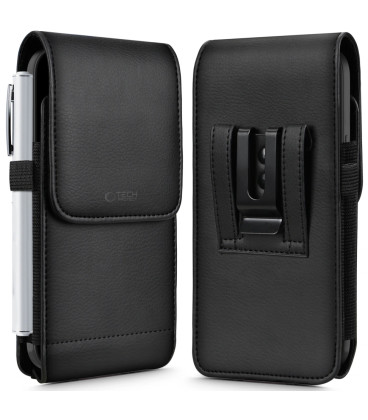Juodas universalus dėklas 5.8-6.8" telefonams "Tech-Protect SM75 Universal Phone Holster Pouch"