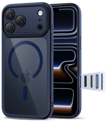 Mėlynas / skaidrus dėklas Apple iPhone 17 Pro telefonui "Tech-Protect MagPeak Magsafe CC" Mėlynas / skaidrus dėklas Apple iPhone 17 Pro telefonui "Tech-Protect MagPeak Magsafe CC"