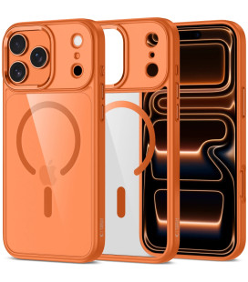 Oranžinis / skaidrus dėklas Apple iPhone 17 Pro Max telefonui "Tech-Protect Magmat Magsafe"