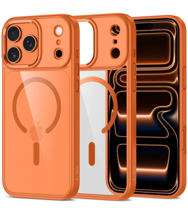 Oranžinis / skaidrus dėklas Apple iPhone 17 Pro Max telefonui "Tech-Protect Magmat Magsafe" Oranžinis / skaidrus dėklas Apple iPhone 17 Pro Max telefonui "Tech-Protect Magmat Magsafe"
