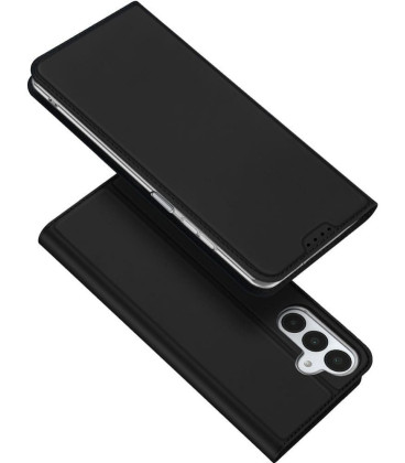Juodas atverčiamas dėklas Samsung Galaxy A17 / A18 4G / 5G telefonui "Dux Ducis Skin Pro"