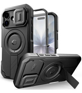 Juodas dėklas Apple iPhone 17 telefonui "Tech-Protect Kevlar Magsafe"