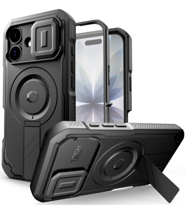 Juodas dėklas Apple iPhone 17 telefonui "Tech-Protect Kevlar Magsafe"