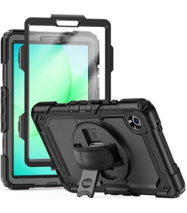 Juodas dėklas Samsung Galaxy Tab A9 / A11 8.7 X110 / X115 / X133 / X135 planšetei "Tech-Protect Solid"