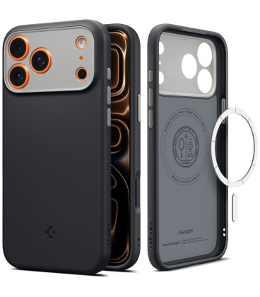 Juodas dėklas Apple iPhone 17 Pro Max telefonui "Spigen Nano Pop MAG Magsafe"
