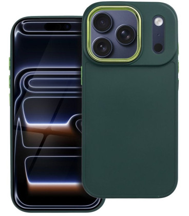 Žalias dėklas Apple iPhone 17 Pro telefonui "Frame Case" Žalias dėklas Apple iPhone 17 Pro telefonui "Frame Case"