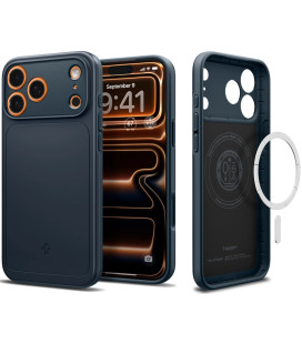Pilkas (Metal Slate) dėklas Apple iPhone 17 Pro Max telefonui "Spigen Thin Fit MAG Magsafe"