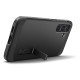 Juodas dėklas Samsung Galaxy S25 FE telefonui "Spigen Tough Armor MAG Magsafe"