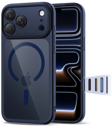 Mėlynas / skaidrus dėklas Apple iPhone 17 Pro Max telefonui "Tech-Protect MagPeak Magsafe CC" Mėlynas / skaidrus dėklas Apple iPhone 17 Pro Max telefonui "Tech-Protect MagPeak Magsafe CC"