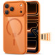 Oranžinis / skaidrus dėklas Apple iPhone 17 Pro Max telefonui "Tech-Protect MagPeak Magsafe CC"