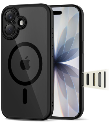 Juodas / skaidrus dėklas Apple iPhone 17 telefonui "Tech-Protect MagPeak Magsafe CC" Juodas / skaidrus dėklas Apple iPhone 17 telefonui "Tech-Protect MagPeak Magsafe CC"