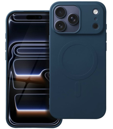 Mėlynas dėklas Apple iPhone 17 Pro Max telefonui "Silicone Mag Cover BH"