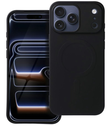 Juodas dėklas Apple iPhone 17 Pro Max telefonui "Silicone Mag Cover BH" Juodas dėklas Apple iPhone 17 Pro Max telefonui "Silicone Mag Cover BH"