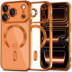 Oranžinis (Shine) / skaidrus dėklas Apple iPhone 17 Pro Max / 18 Pro Max telefonui "Tech-Protect MagFlex Magsafe"