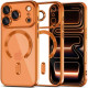 Oranžinis (Shine) / skaidrus dėklas Apple iPhone 17 Pro / 18 Pro telefonui "Tech-Protect MagFlex Magsafe"