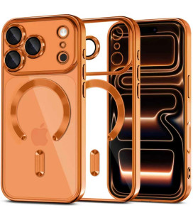 Oranžinis (Shine) / skaidrus dėklas Apple iPhone 17 Pro / 18 Pro telefonui "Tech-Protect MagFlex Magsafe"