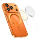 Oranžinis (Shine) / skaidrus dėklas Apple iPhone 17 Pro / 18 Pro telefonui "Tech-Protect MagFlex Magsafe"