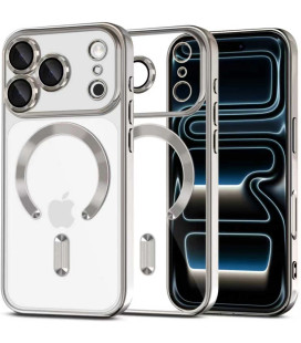Sidabrinės spalvos (Shine) / skaidrus dėklas Apple iPhone 17 Pro Max telefonui "Tech-Protect MagFlex Magsafe"