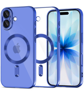 Mėlynas (Shine) / skaidrus dėklas Apple iPhone 17 telefonui "Tech-Protect MagFlex Magsafe"