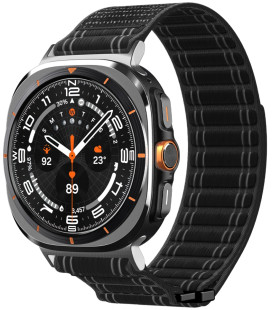 Juoda apyrankė Samsung Galaxy Watch Ultra 2024 / 2025 (47 mm) laikrodžiui "Spigen WBF0 Band"