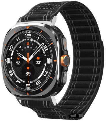 Juoda apyrankė Samsung Galaxy Watch Ultra 2024 / 2025 (47 mm) laikrodžiui "Spigen WBF0 Band"