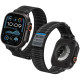 Juoda apyrankė Apple Watch 8 / 9 / 10 / 11 / 12 / SE / Ultra (44 / 45 / 46 / 49 mm) laikrodžiui "Spigen WBF0 Band"